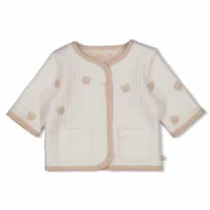 Omkeerbaar jasje AO embroidery - Honey Bear