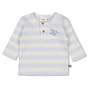 Longsleeve rib met streep - Blue Ocean