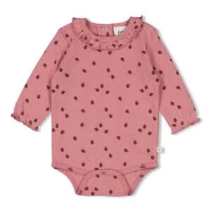 Romper ajour rib AOP - Ladybug