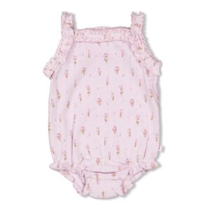 Romper pointelle rib AOP - Flower Ranch